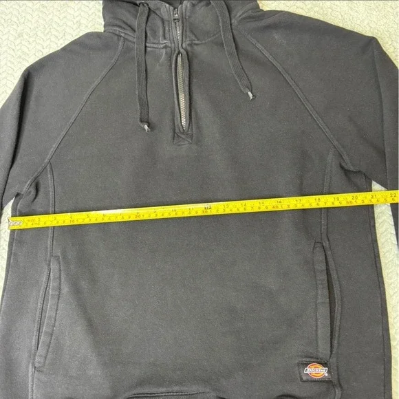 Dickies Hoodie Quarter Zip Black Pullover Mens Medium Workwear Streetwear - Picture 5 of 6
